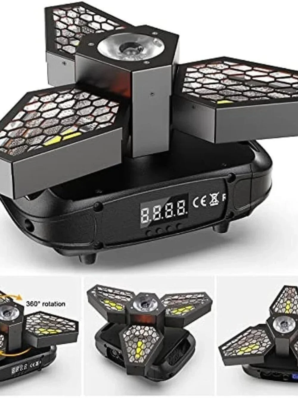 LED DJ Light Retro Stage Light, 200W COB Golden Stage Lighting Indoor for Party